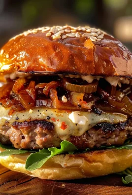 Turkey Burgers with Caramelized Onions and Aioli