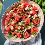 Watermelon Basil Feta Salad