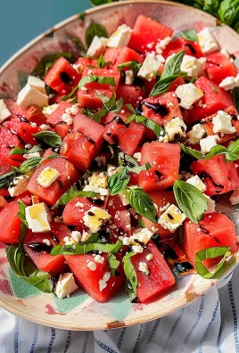 Watermelon Basil Feta Salad