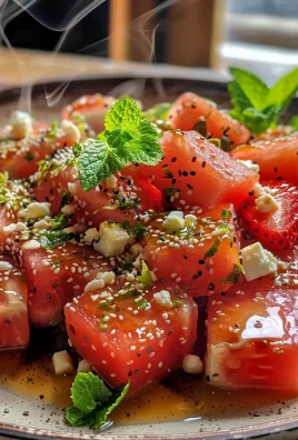 Watermelon Salad With Strawberries & Honey Lime Dressing