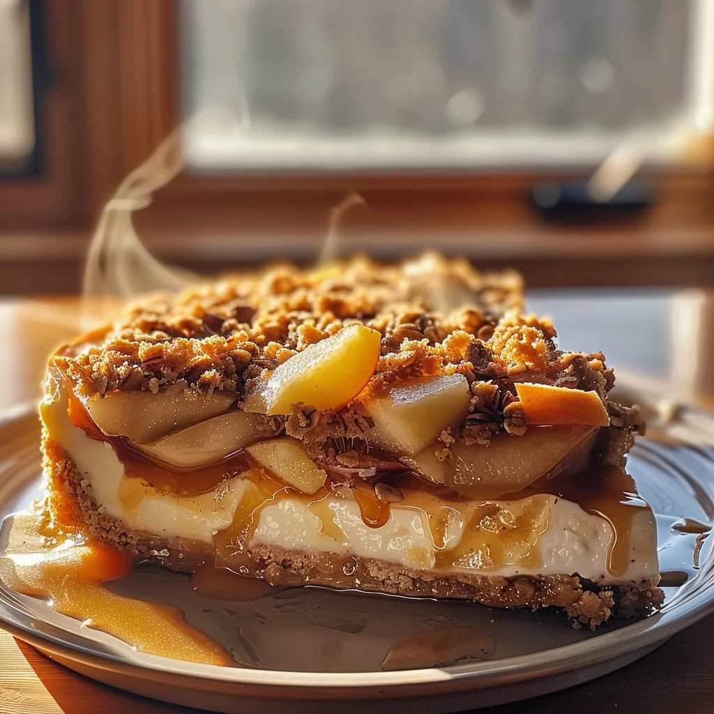 Apple Crisp Cheesecake Delight: A Delicious Fusion of Flavors