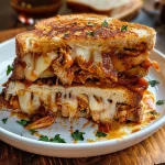 BBQ Chicken Grilled Cheese Sandwich