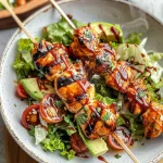 BBQ Chicken Skewer Salad