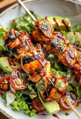 BBQ Chicken Skewer Salad