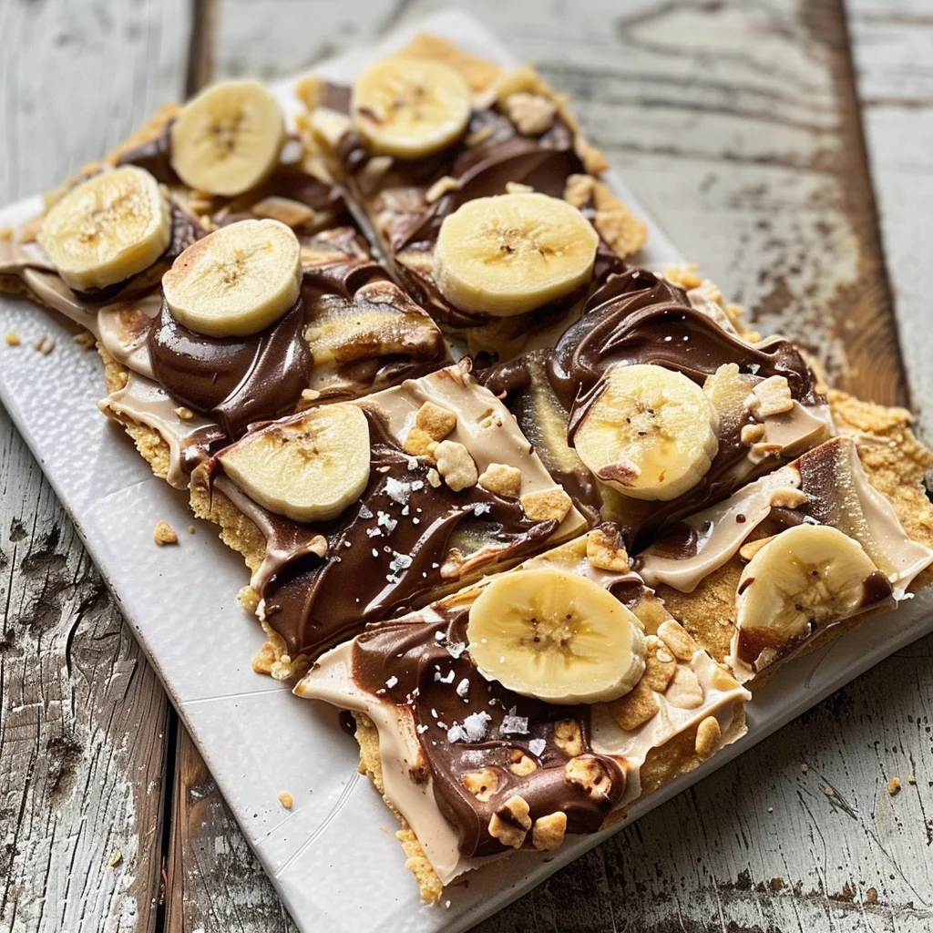 Banana & Nutella Frozen Yogurt Bark