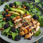 Blackberry Basil Grilled Chicken Salad