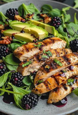 Blackberry Basil Grilled Chicken Salad