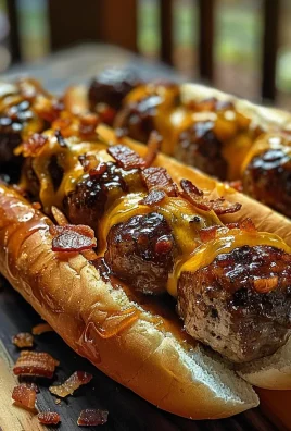 Bourbon BBQ Bacon Cheeseburger Meatball Subs Ready in 30 Minutes