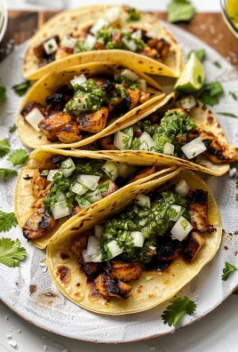 Charred Chile–Marinated Grilled Chicken Tacos