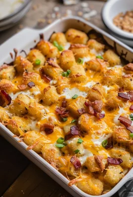 Chicken Bacon Ranch Tater Tot Casserole: A 450 Calorie Dish