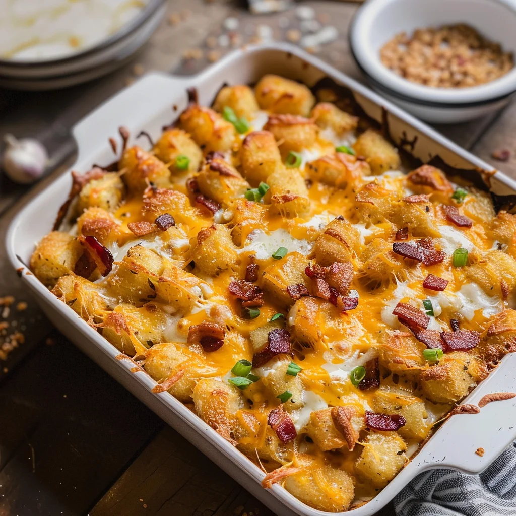 Chicken Bacon Ranch Tater Tot Casserole: A 450 Calorie Dish
