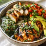 Chimichurri Grilled Chicken Bowl with Garlic Sauce