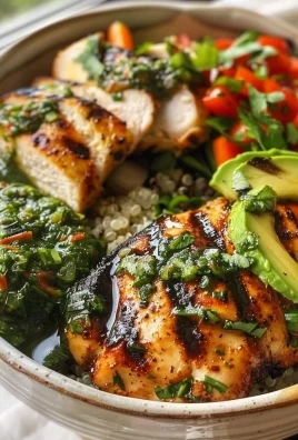 Chimichurri Grilled Chicken Bowl with Garlic Sauce