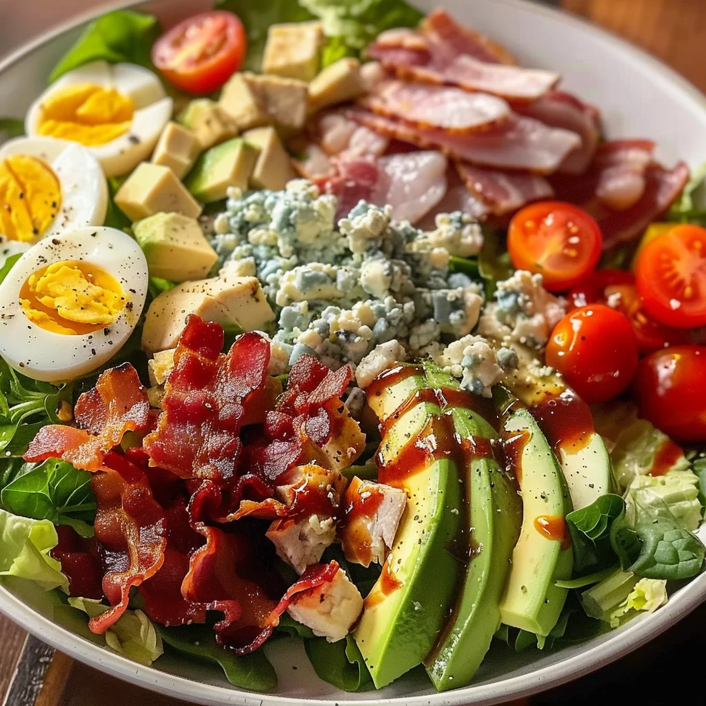 Classic American Cobb Salad with Crispy Bacon