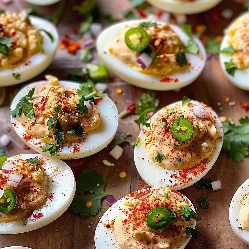 Elote Deviled Eggs: 12 Fiesta Delights