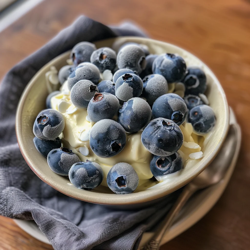 Frozen Yogurt Covered Blueberries