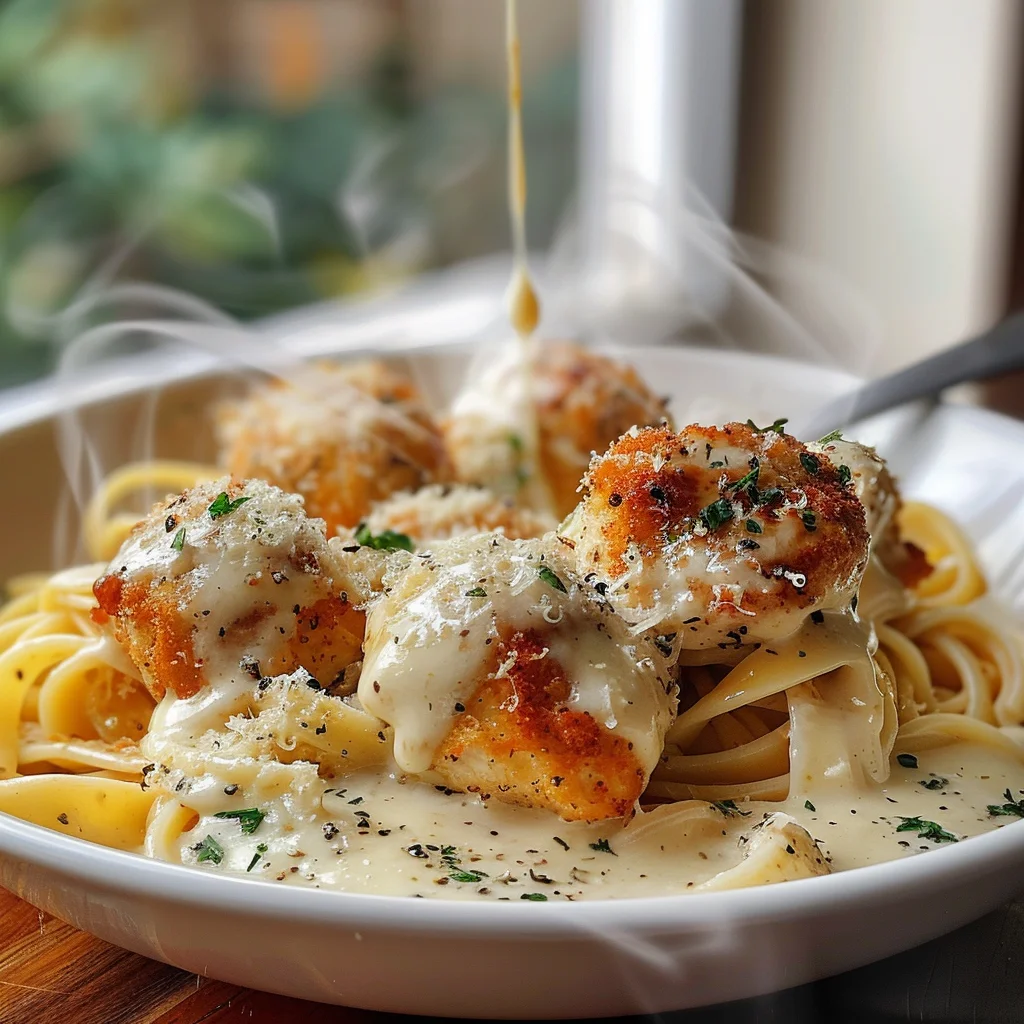 Garlic Butter Chicken Bites with Creamy Parmesan Pasta: An Incredible 7-Step Recipe image 4