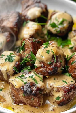 Garlic Butter Steak Bites with Parmesan Cream Sauce: A Flavorful, Easy Recipe