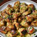Grilled Chicken Bites with Creamy Garlic Sauce