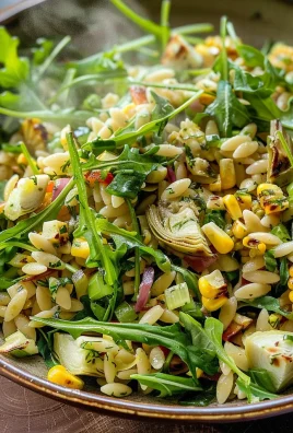 Grilled Corn Orzo Salad with Scallion Dill Dressing