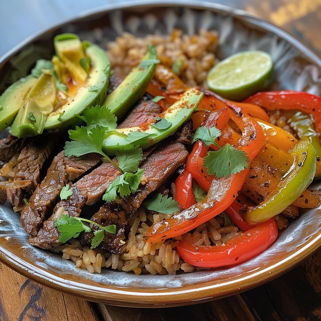 High Protein Steak Fajita Bowl