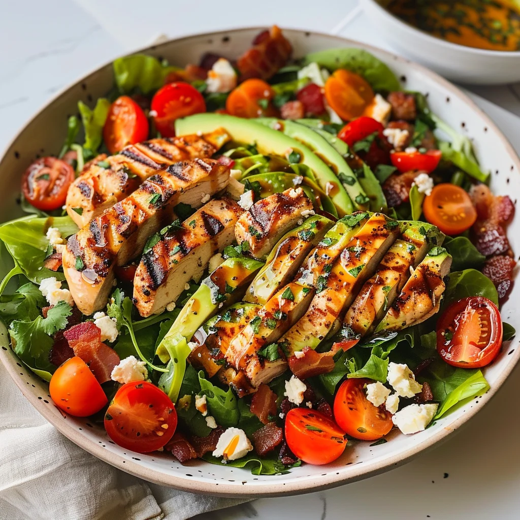 Honey Mustard Chicken Salad with Avocado, Bacon & Goat Cheese