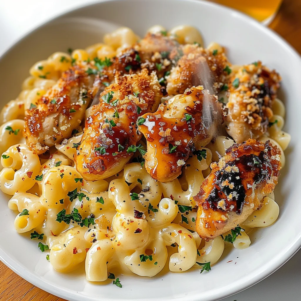 Honey Pepper Chicken Mac and Cheese