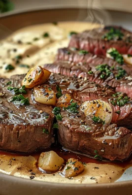 Juicy Steak with Creamy Garlic Sauce