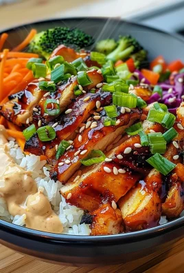 Korean BBQ Chicken Bowls with Gochujang Cream Sauce Awaits!