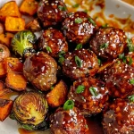 Korean BBQ Meatballs and Vegetables