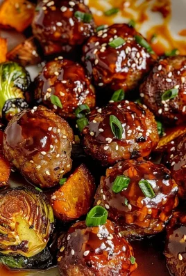 Korean BBQ Meatballs and Vegetables