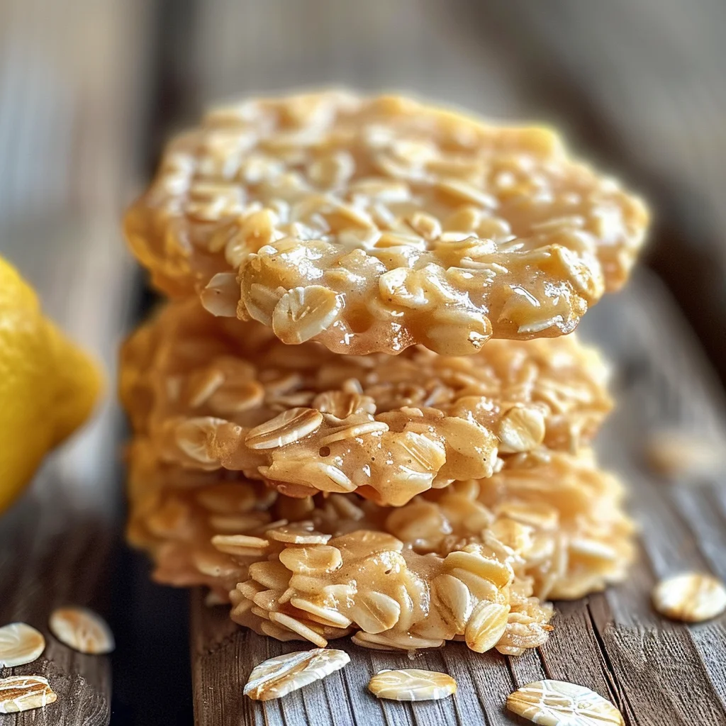 Lemon Oatmeal No-Bake Cookies