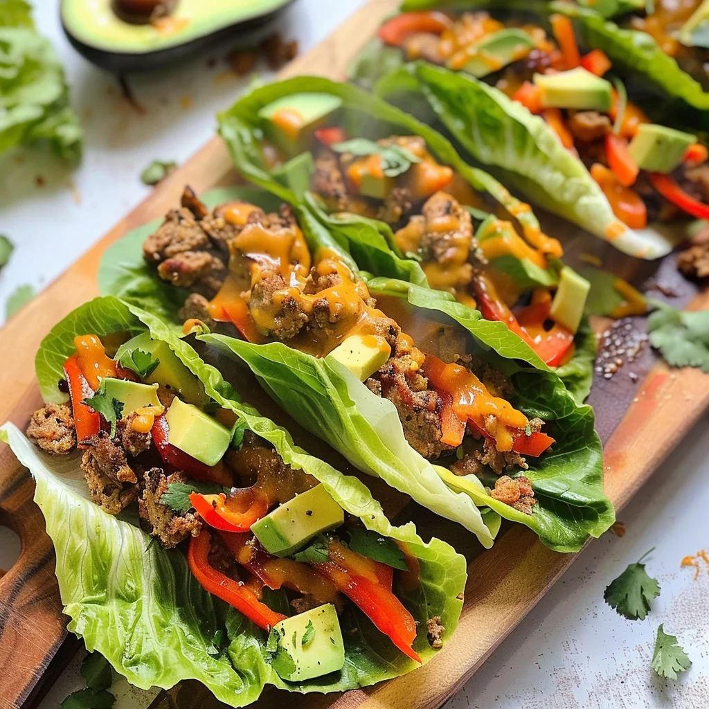Low Carb Lettuce Wrap Fajita Burrito