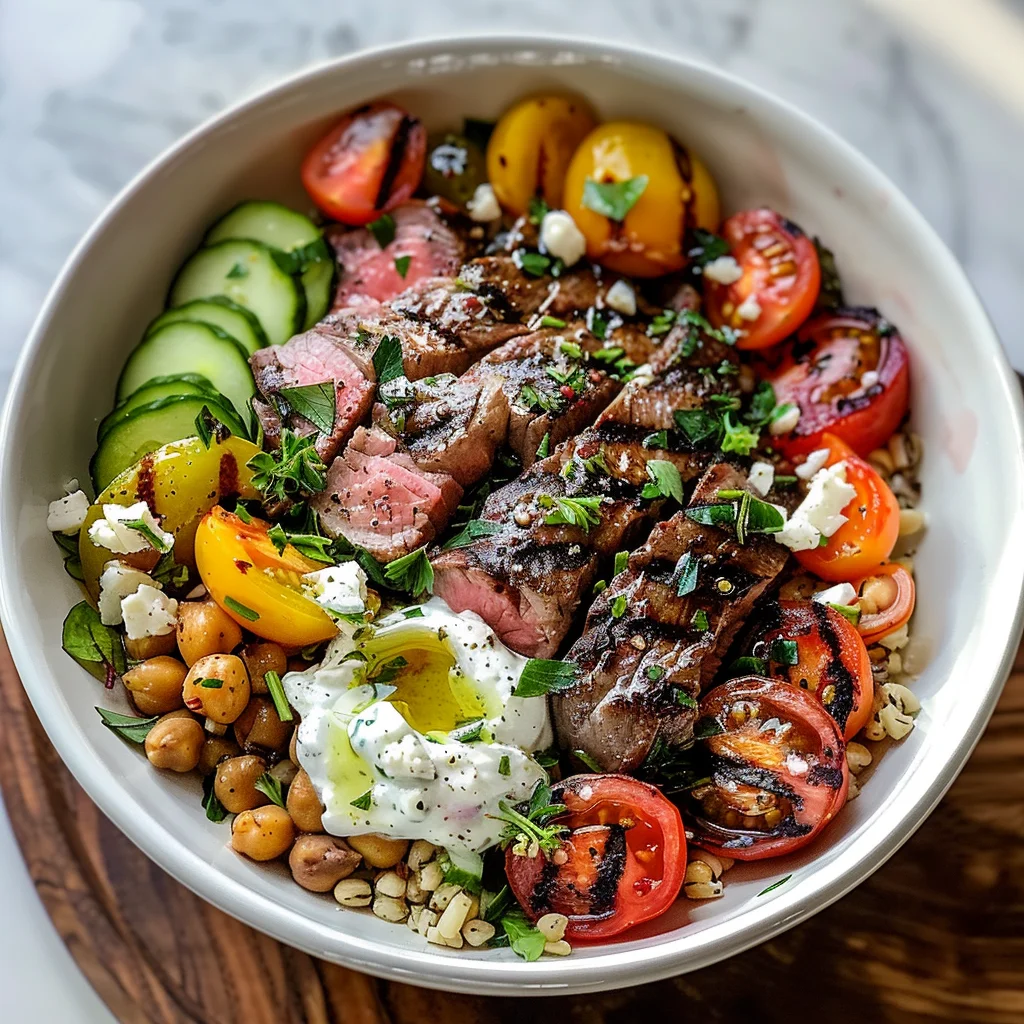 Mediterranean Steak Bowl Recipe