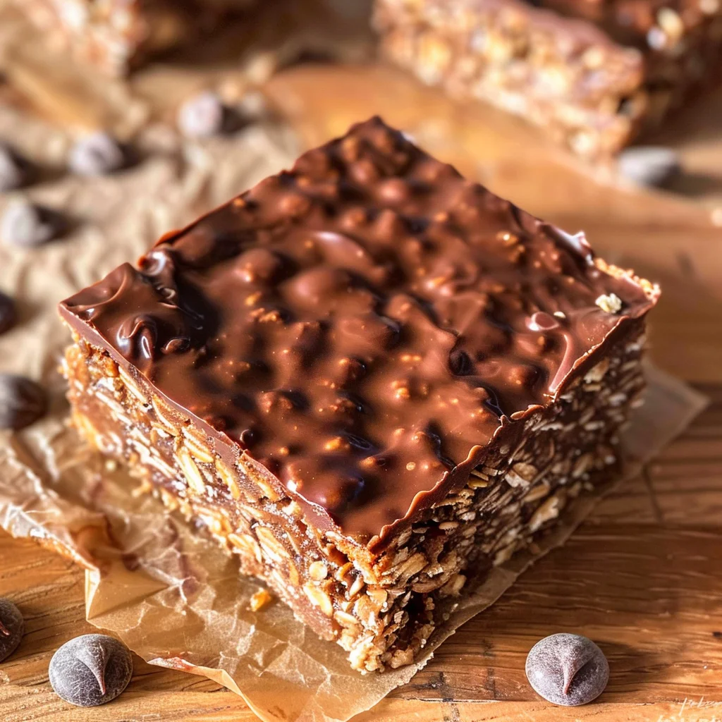 No Bake Chocolate Oatmeal Bars