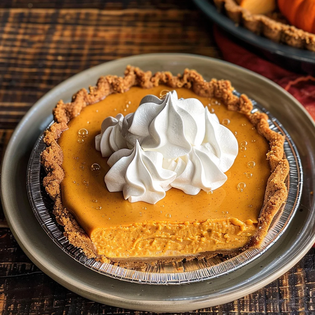 No Bake Marshmallow Pumpkin Pie