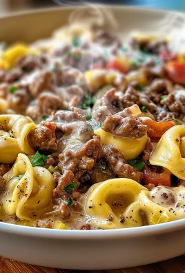 Philly Cheesesteak Tortellini Pasta