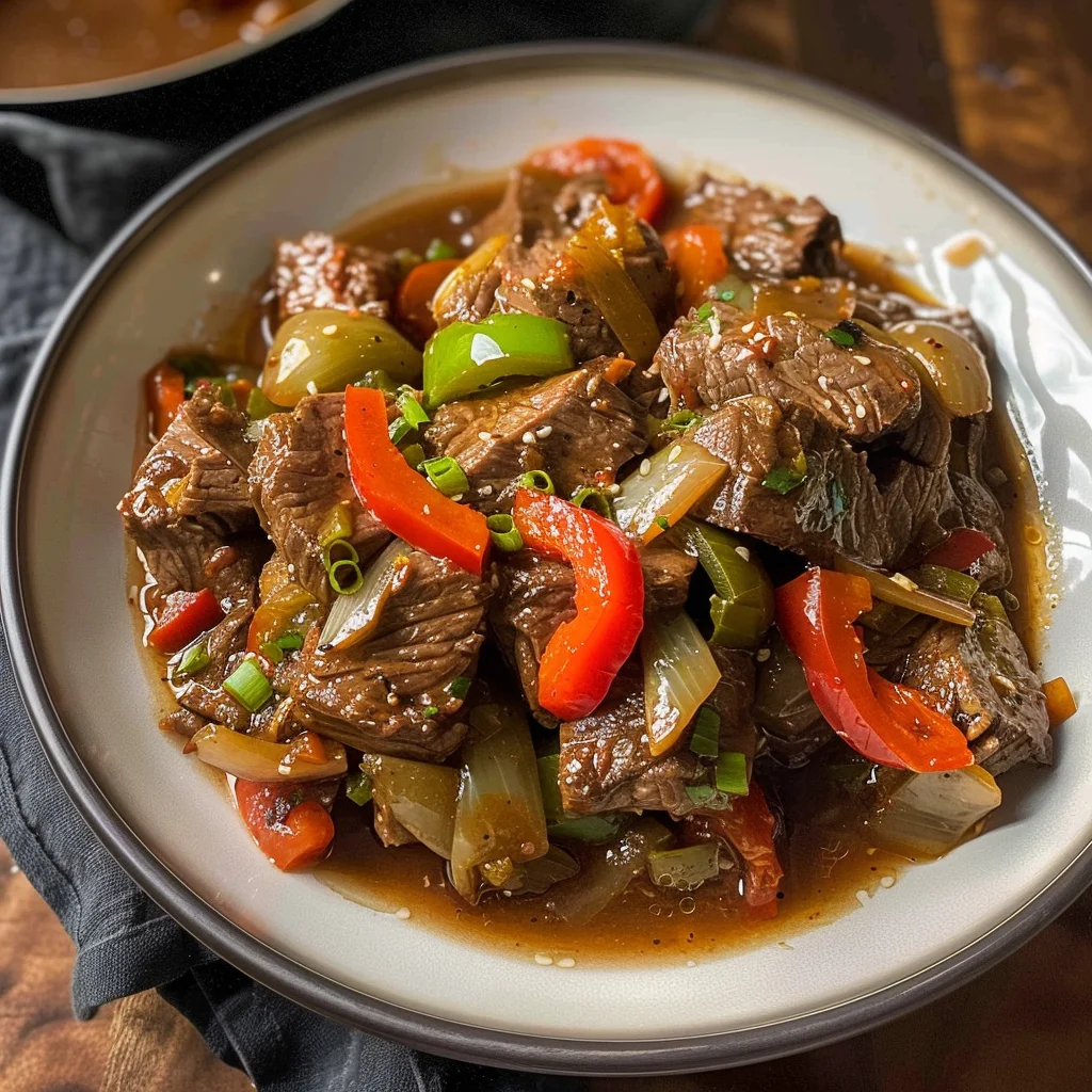 Slow Cooker Pepper Steak Recipe
