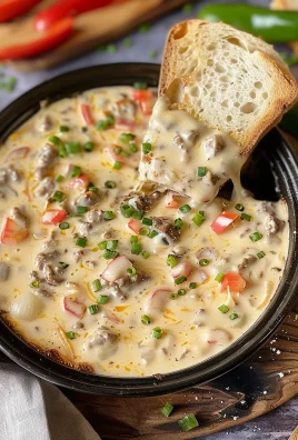 Slow Cooker Philly Cheesesteak Dip