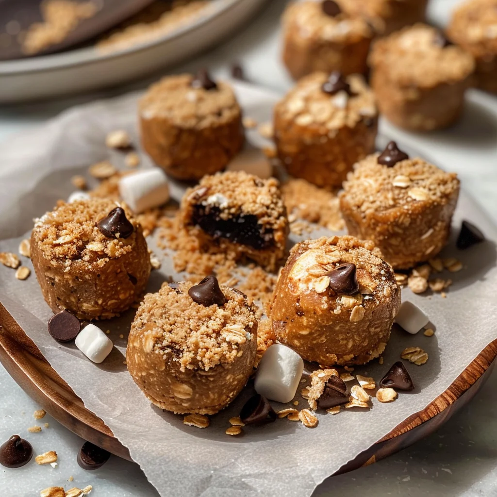 S'mores No Bake Protein Bites