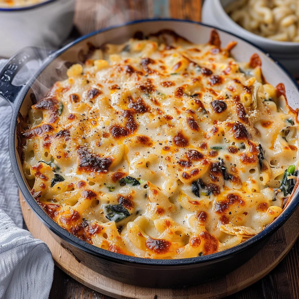 Spinach Artichoke Mac and Cheese