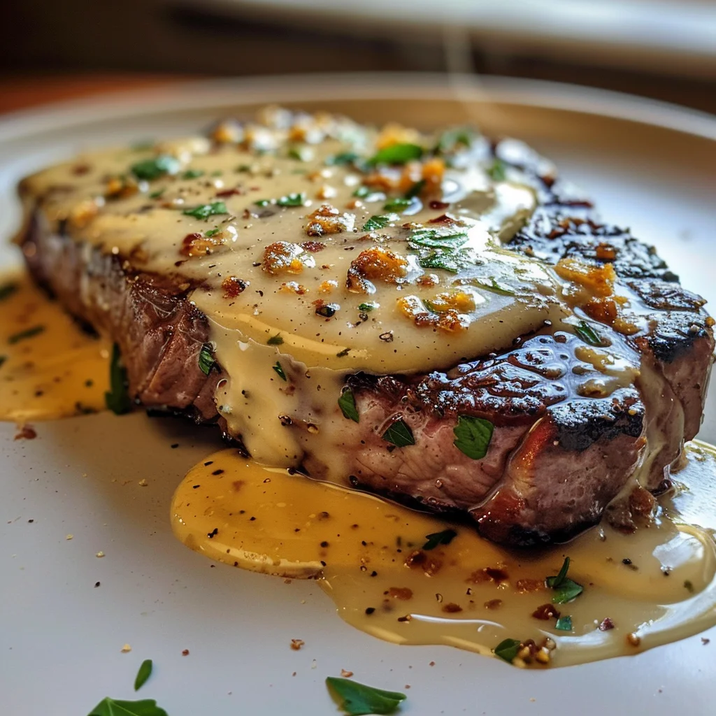 Steak With Haunted Bourbon Garlic Cream Sauce image 3