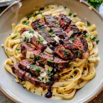 The Best Creamy Steak Pasta Alfredo Recipe