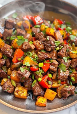 Whole30 Steak Bites with Sweet Potatoes and Peppers