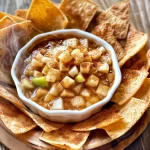 Apple Pie Dip with Cinnamon Sugar Tortilla Chips