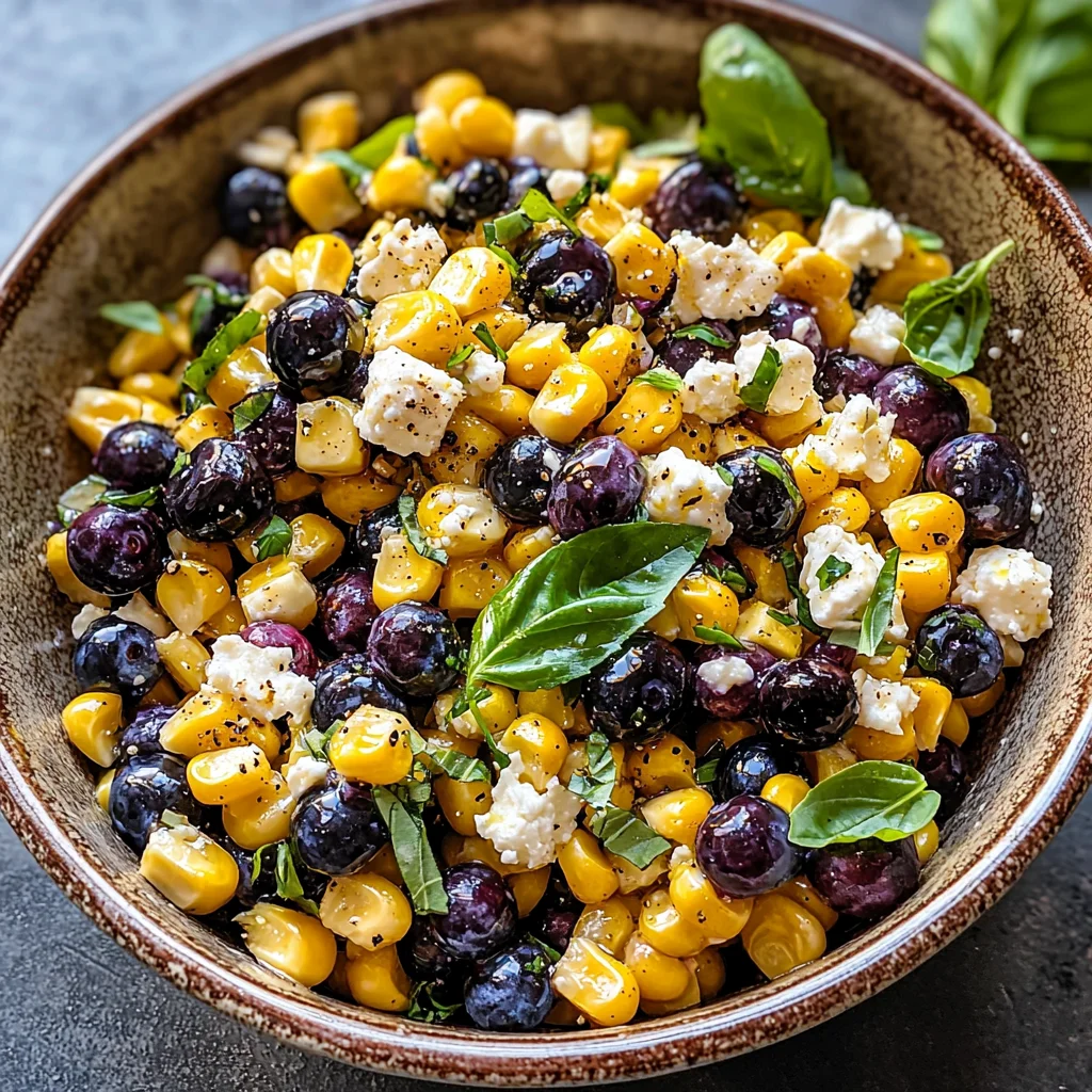 Blueberry Corn Feta Salad