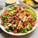 Chicken Bacon Avocado Chopped Salad with Lemon Vinaigrette