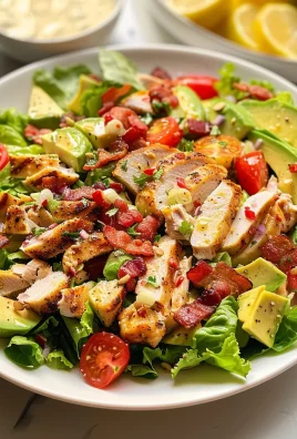 Chicken Bacon Avocado Chopped Salad with Lemon Vinaigrette