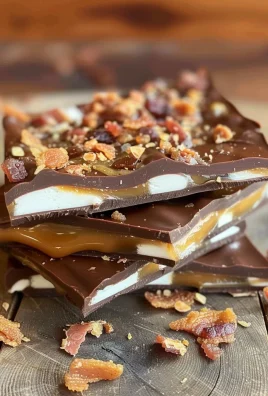 Chocolate, Caramel, Marshmallow, Whiskey & Bacon Bark