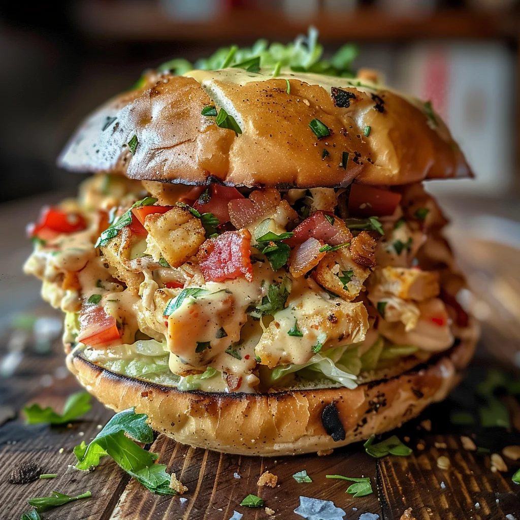 Chopped Chicken Bacon Ranch Sandwich Recipe